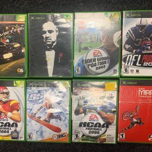 8 GAMES - DEALER WHOLESALE Lot XBOX Sports, Godfather, Corvette, Football, BMX!